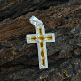 Josephine Yellow Pendant Jewelry - Stylish Cross Design